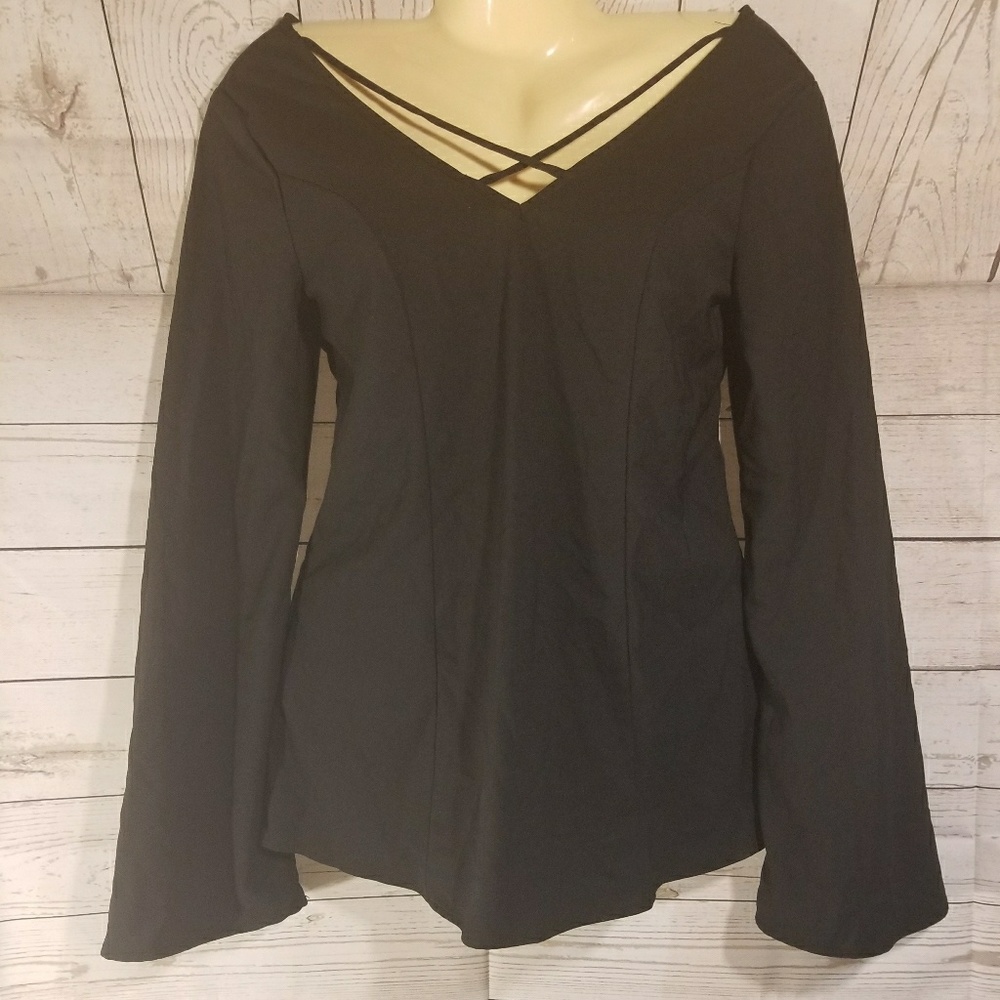 2 for 15 Charlotte Russe Black Long Sleeve Top